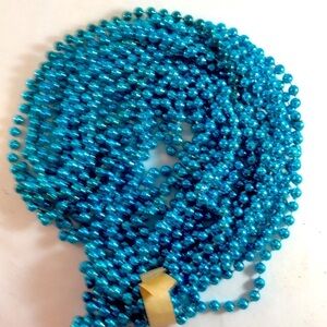 Mardi Gras Beads 1 Dozen Strands Aqua New 30” Each
